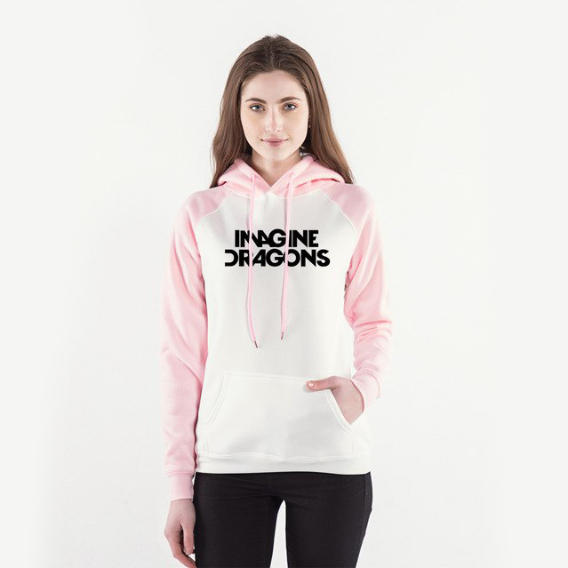 VSS-2512 - Women’s Hoodie – Pink & White Pullover Sweatshirt
